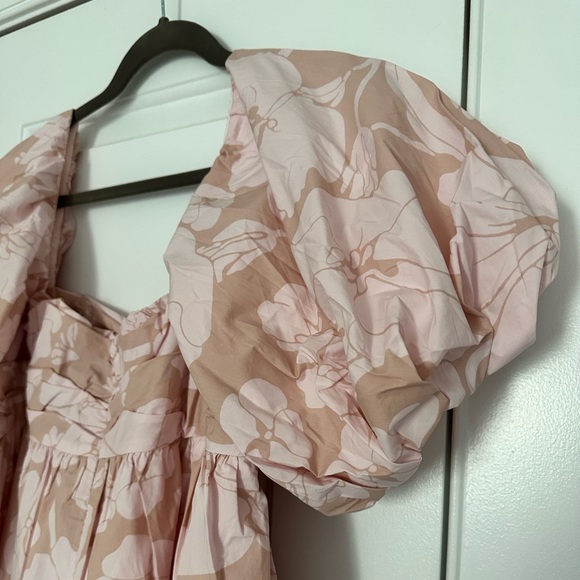 NWT Pink Floral Puff Sleeve Babydoll Dress J Crew - Picture 5 of 7